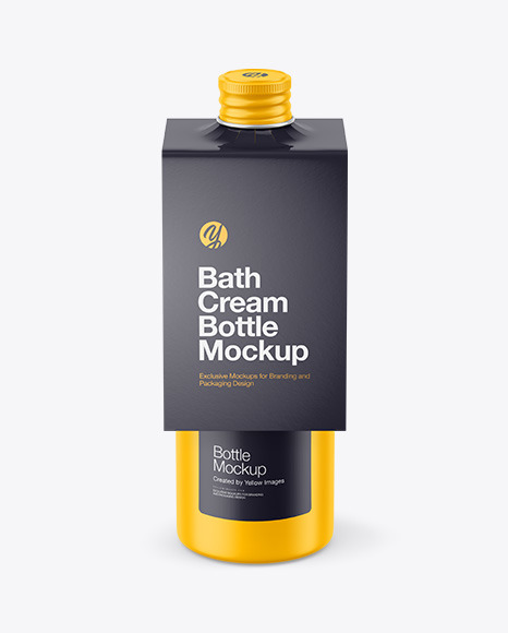 Matte Bottle w/ Glossy Label Mockup cosmetic 84181