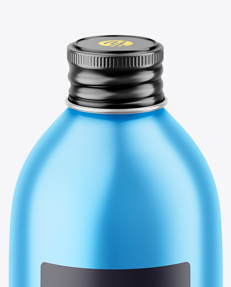 Metallic Bottle with Glossy Label Mockup bath 83800