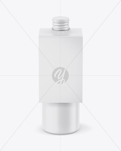 New Matte Bottle with Paper Label Mockup
