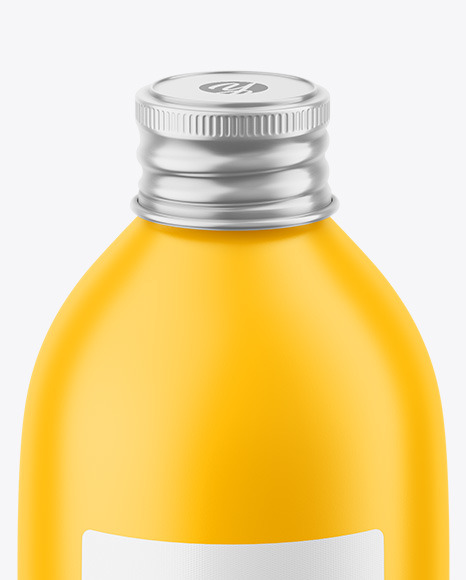 Matte Bottle with Paper Label Mockup PSD #2