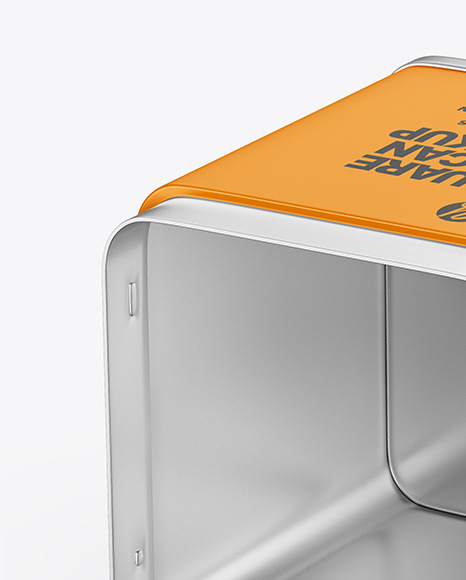 Opened Matte Tin Can Mockup Opened Matte Tin Can Mockup