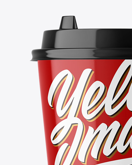 Glossy Paper Coffee Cup Mockup PSD #2