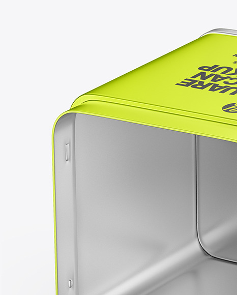Opened Metallic Tin Can Mockup Opened Metallic Tin Can Mockup