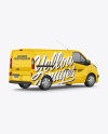 Panel Van Mockup - Back Half Side View