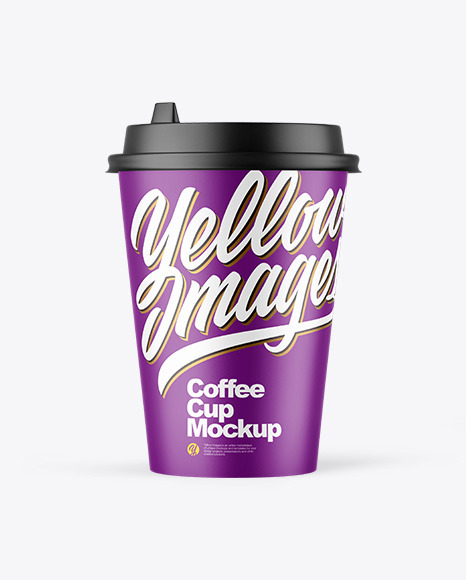 Matte Paper Coffee Cup Mockup