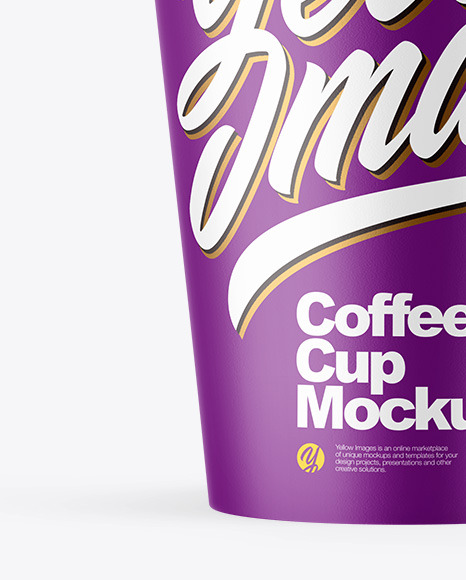 Matte Paper Coffee Cup Mockup PSD #1