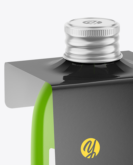Glossy Bottle with Glossy Label Mockup bubble bath 110421