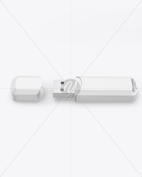 Plastic USB Flash Drive Mockup PSD #3
