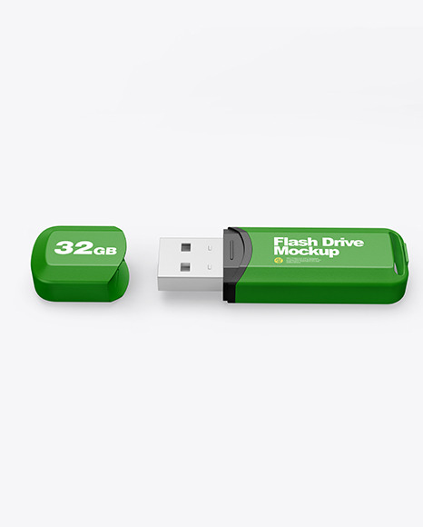 Textured USB Flash Drive Mockup