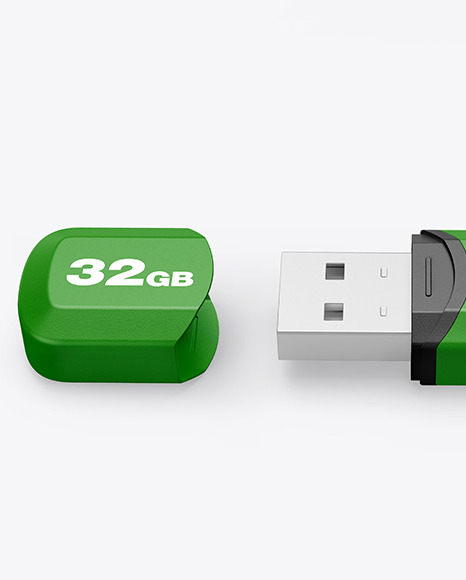 Textured USB Flash Drive Mockup PSD #2