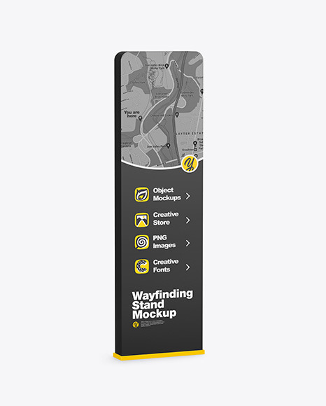 Wayfinding Stand Mockup PSD #2