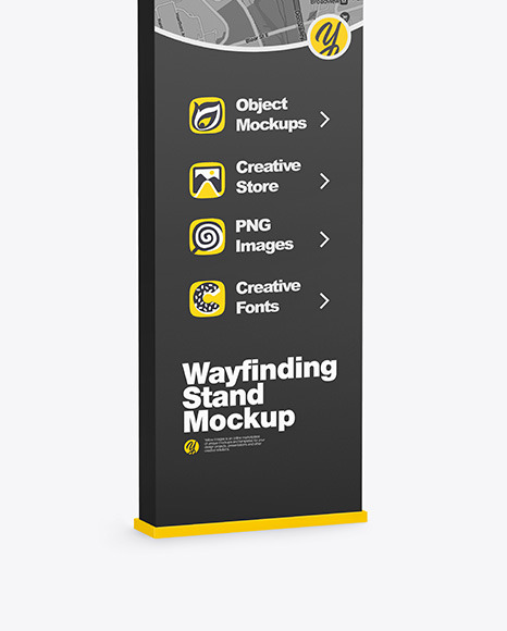 Wayfinding Stand Mockup PSD #3