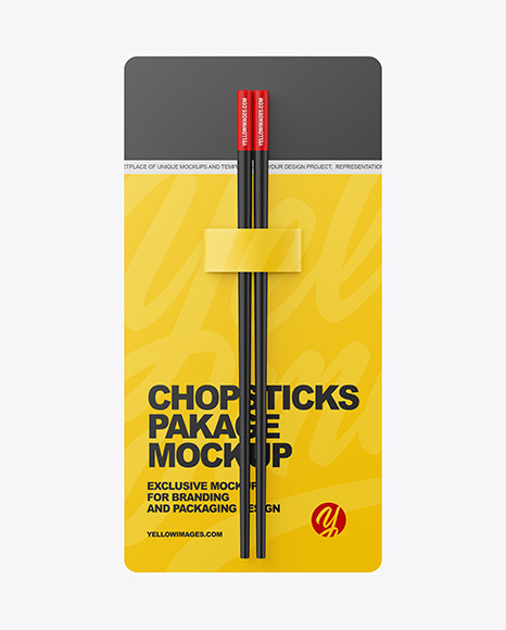 Mette Chopsticks in Matte Pack Mockup