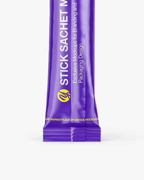 Glossy Stick Sachet Mockup PSD #5