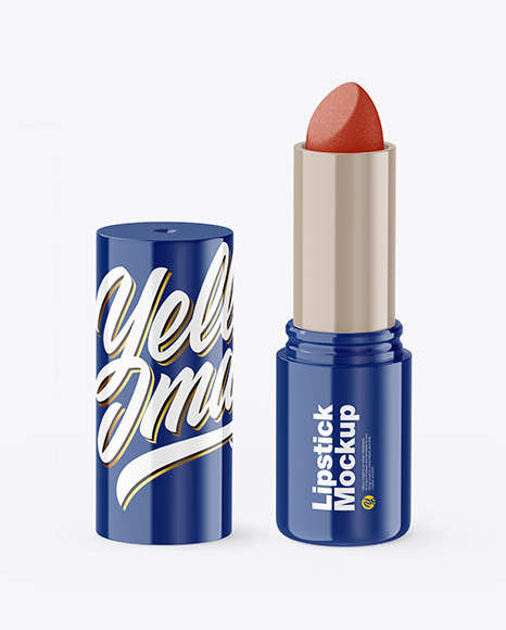 Opened Glossy Lipstick Mockup