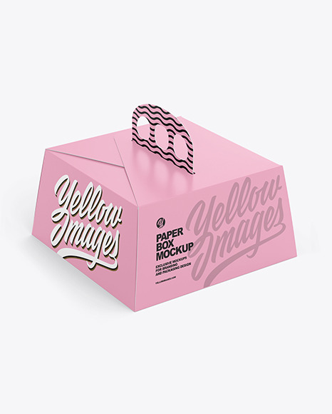 Paper Box w  Handle Mockup PSD #2