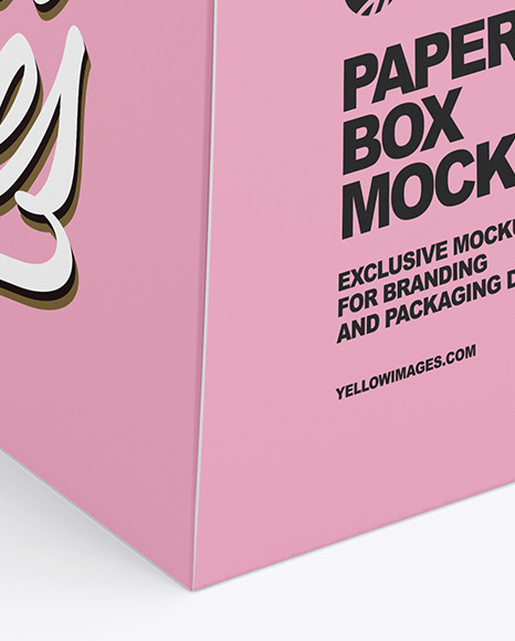 Paper Box w  Handle Mockup PSD #4