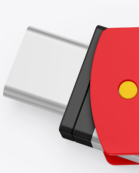 USB Type C Flash Drive Mockup PSD #2