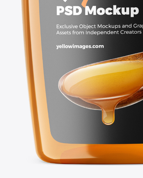 Honey Bottle Mockup PSD #1