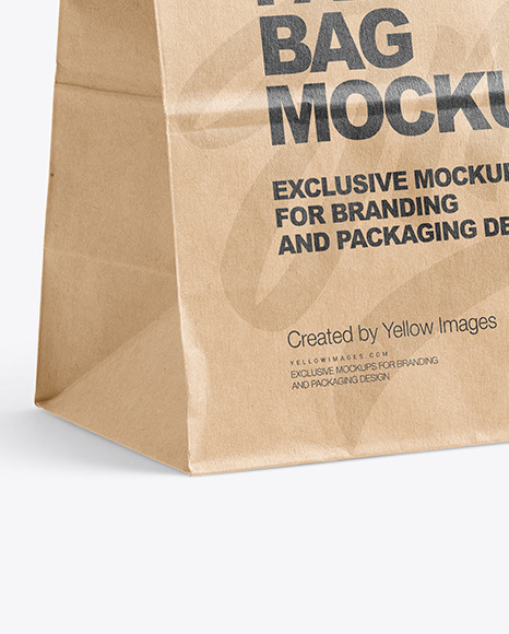 Kraft Paper Bag Mockup PSD #3