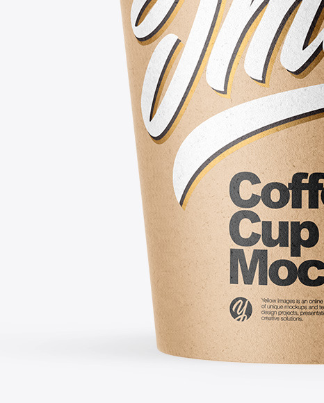 Kraft Coffee Cup Mockup PSD #6