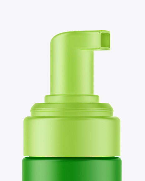 Matte Cosmetic Bottle with Pump Mockup PSD #7