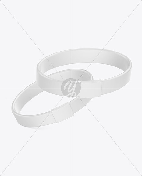 Two Silicone Wristbands Mockup PSD #3