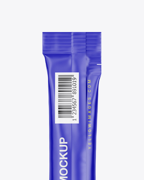 Matte Stick Sachet Mockup PSD #1