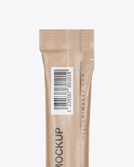 Kraft Stick Sachet Mockup PSD #1