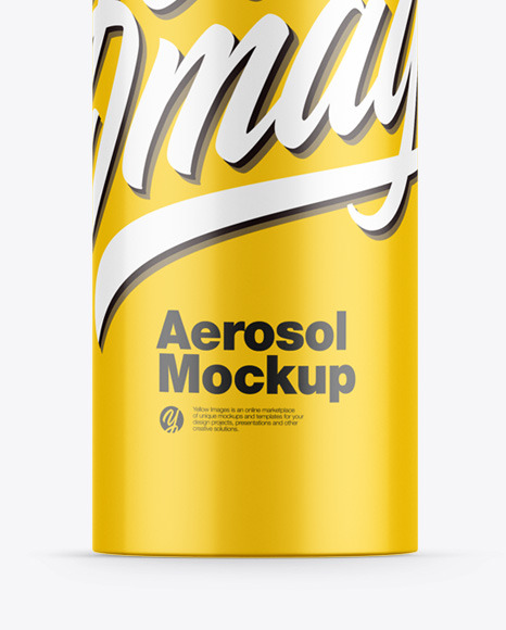 Glossy Aerosol Bottle Mockup PSD #1