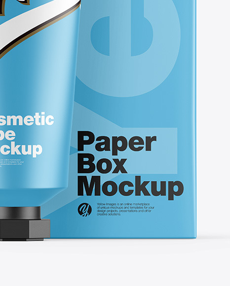 Matte Cosmetic Tube w  Box Mockup PSD #4