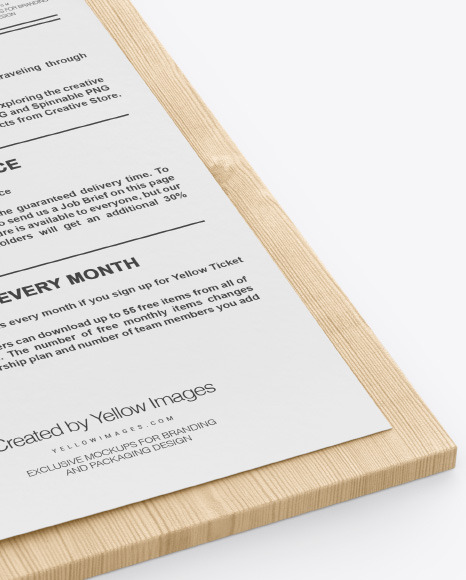 Small Wooden Menu Board Mockup Small Wooden Menu Board Mockup