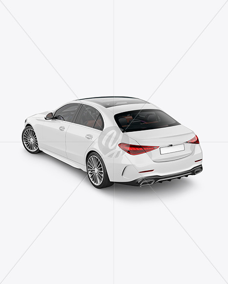 7 Compact Executive Car Mockup - Top View - Yellowimages