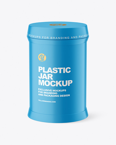 Matte Plastic Jar Mockup PSD #2