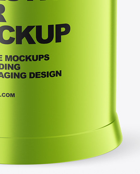 Metallized Plastic Jar Mockup PSD #4