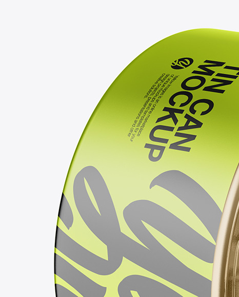 Two Metallic Tin Cans Mockup PSD #2
