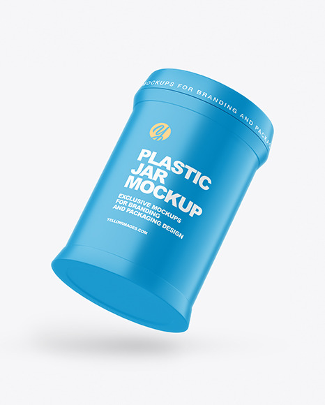 Matte Plastic Jar Mockup PSD #2