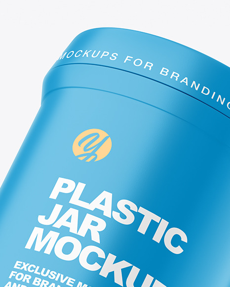 Matte Plastic Jar Mockup PSD #3