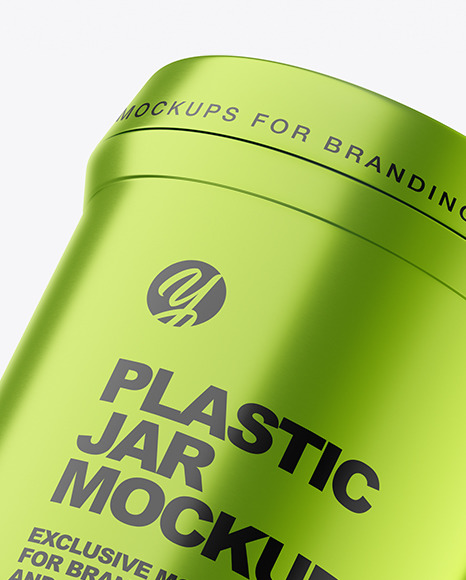 Metallized Plastic Jar Mockup PSD #2