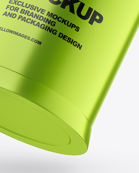 Metallized Plastic Jar Mockup PSD #1