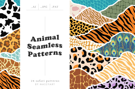 Safari Animal Seamless Patterns