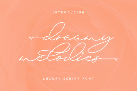 Dreamy Melodies Signature Font