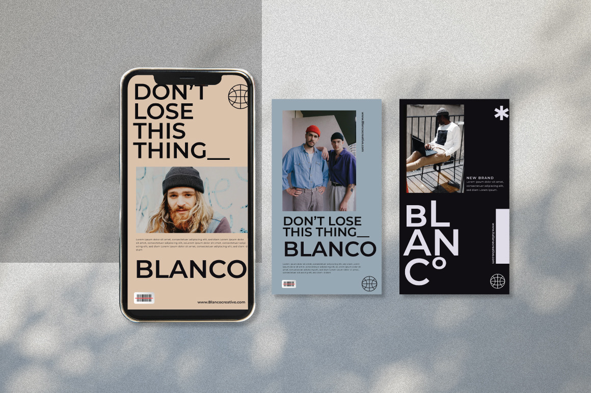 blanco instagram template