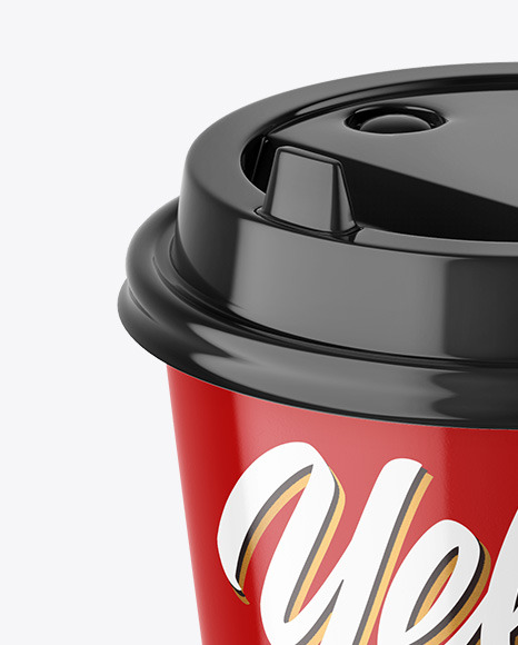 Glossy Paper Coffee Cup Mockup PSD #2