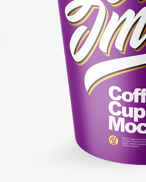 Matte Paper Coffee Cup Mockup PSD #1