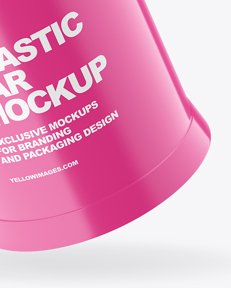 Glossy Plastic Jar Mockup PSD #4