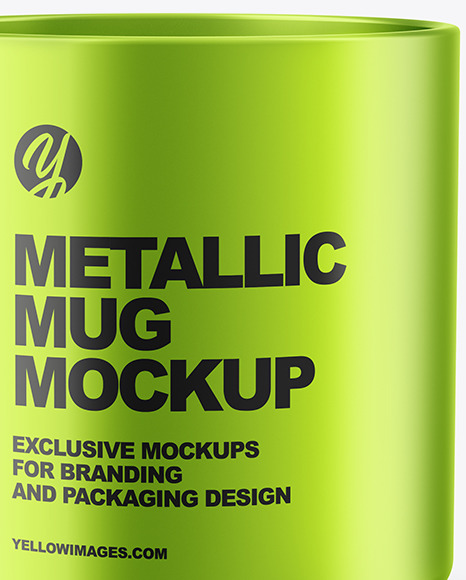 Metallic Mug Mockup PSD #2
