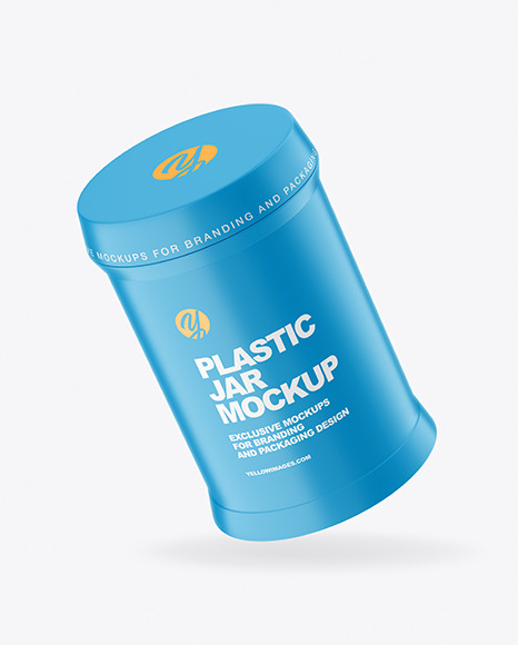 Matte Plastic Jar Mockup PSD #2