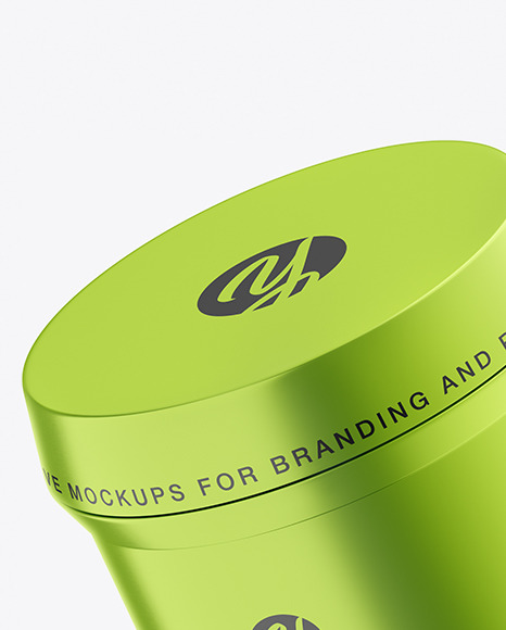 Metallized Plastic Jar Mockup PSD #2