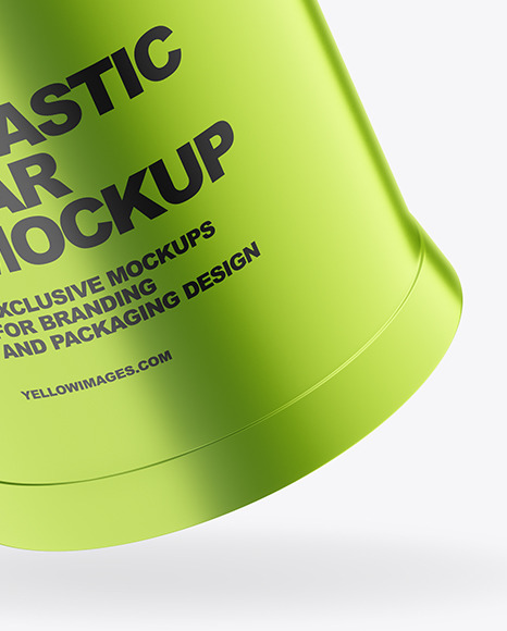 Metallized Plastic Jar Mockup PSD #1
